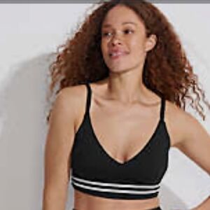 Lands End Size 12 Black Swim Top